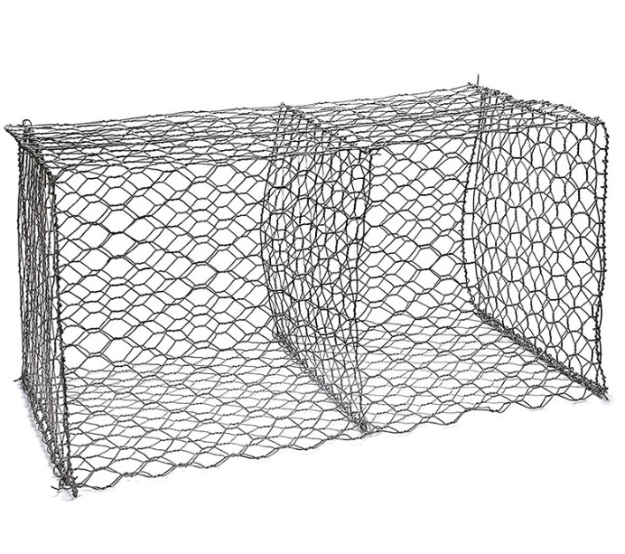 Flood control wire rope/ mesh gabion