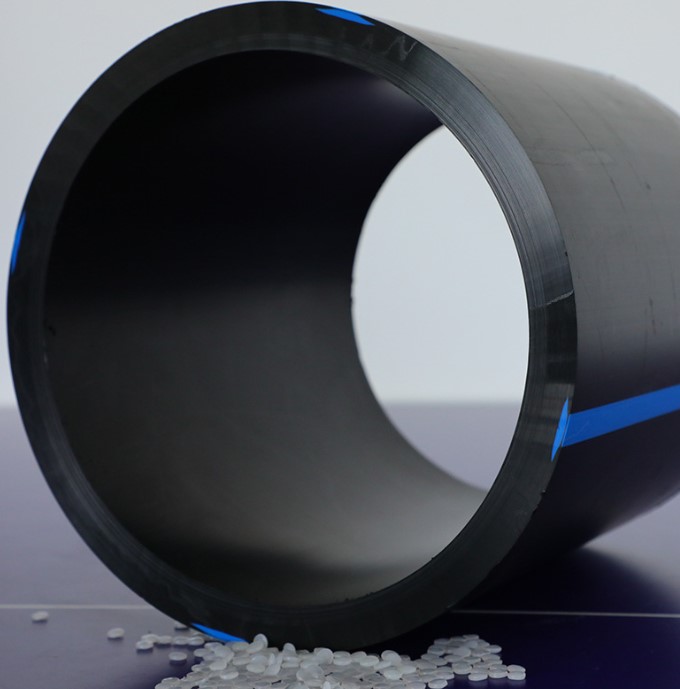 Black PE plastic geothermal pipe